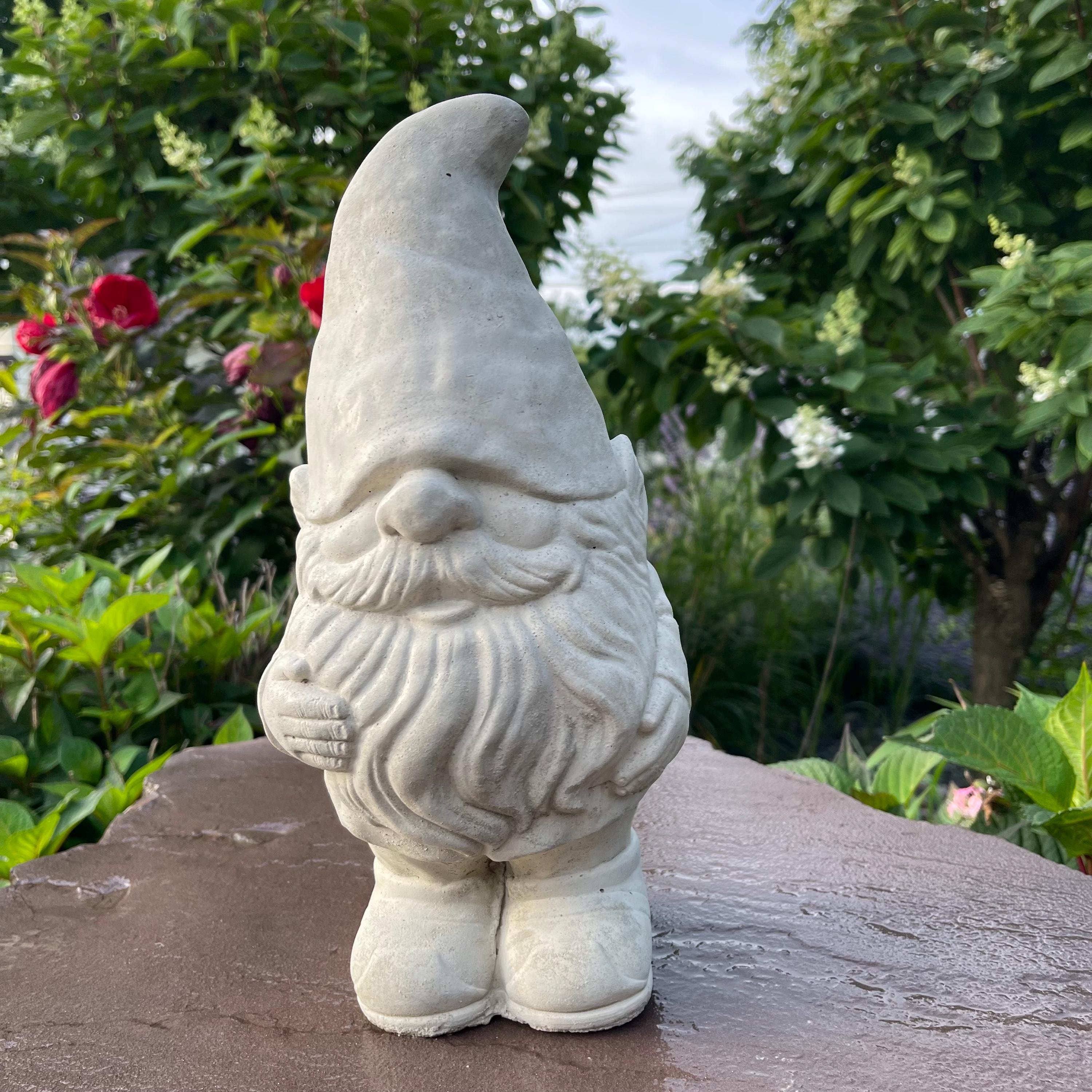 Cement Gnomes For Sale 14" Concrete Garden Gnomes Near Me