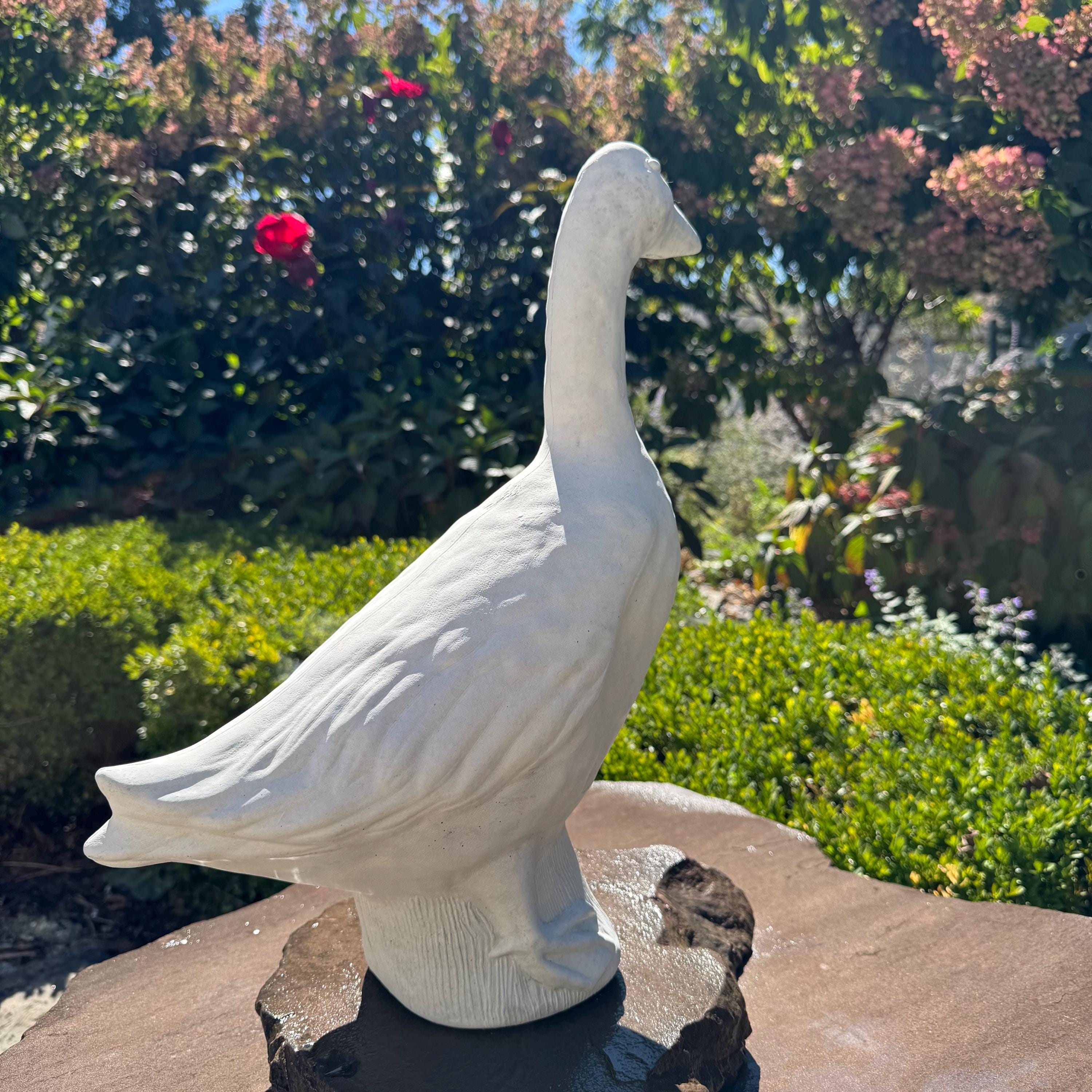 Cement Yard Goose Statuary 17.5" Concrete Goose Statue Near me