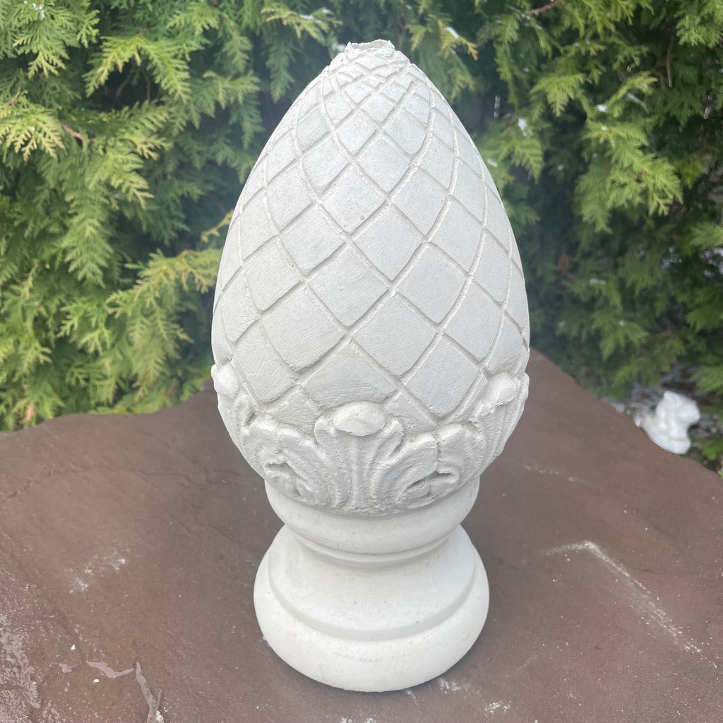 Concrete Artichoke Fountain Top: 13.5" Large Outdoor Garden Statue Cement Finial