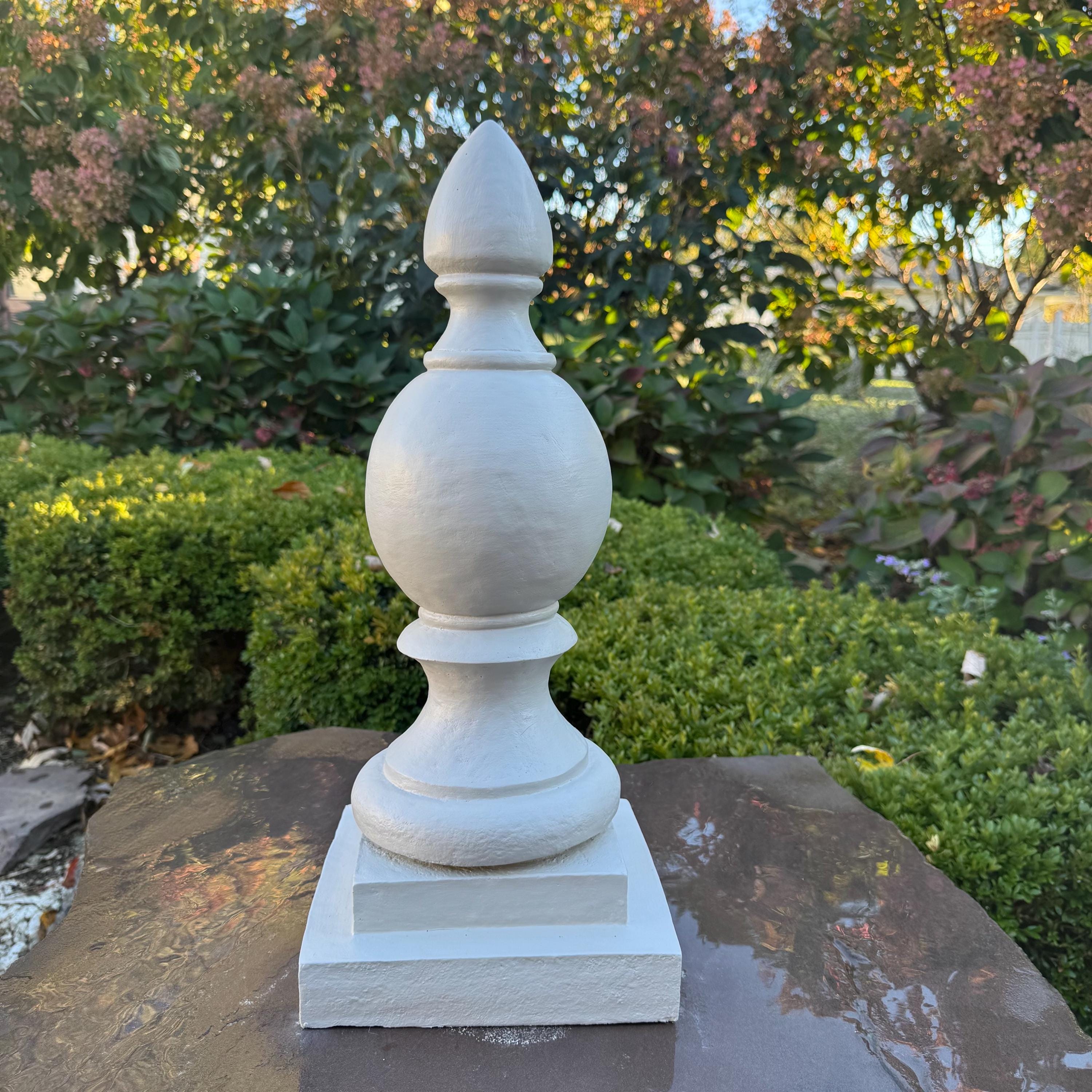 20" Handmade Concrete Painted Finial Home Decor Garden Sculpture Wedding Gift For Her Yard Art Ornament