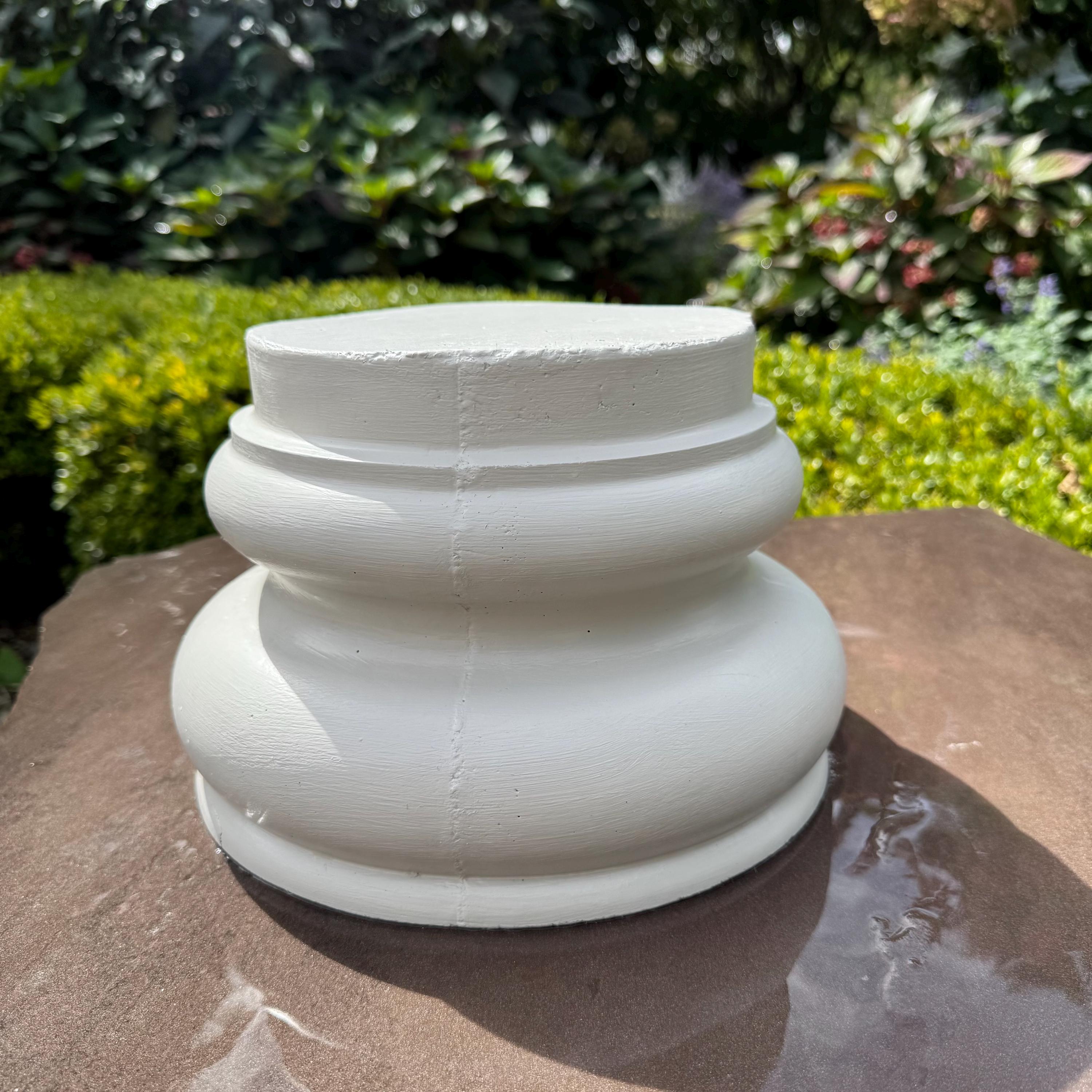 Concrete Pedestal: 10" Outdoor Garden Statue Display Riser, Plant Stand Sundial Base