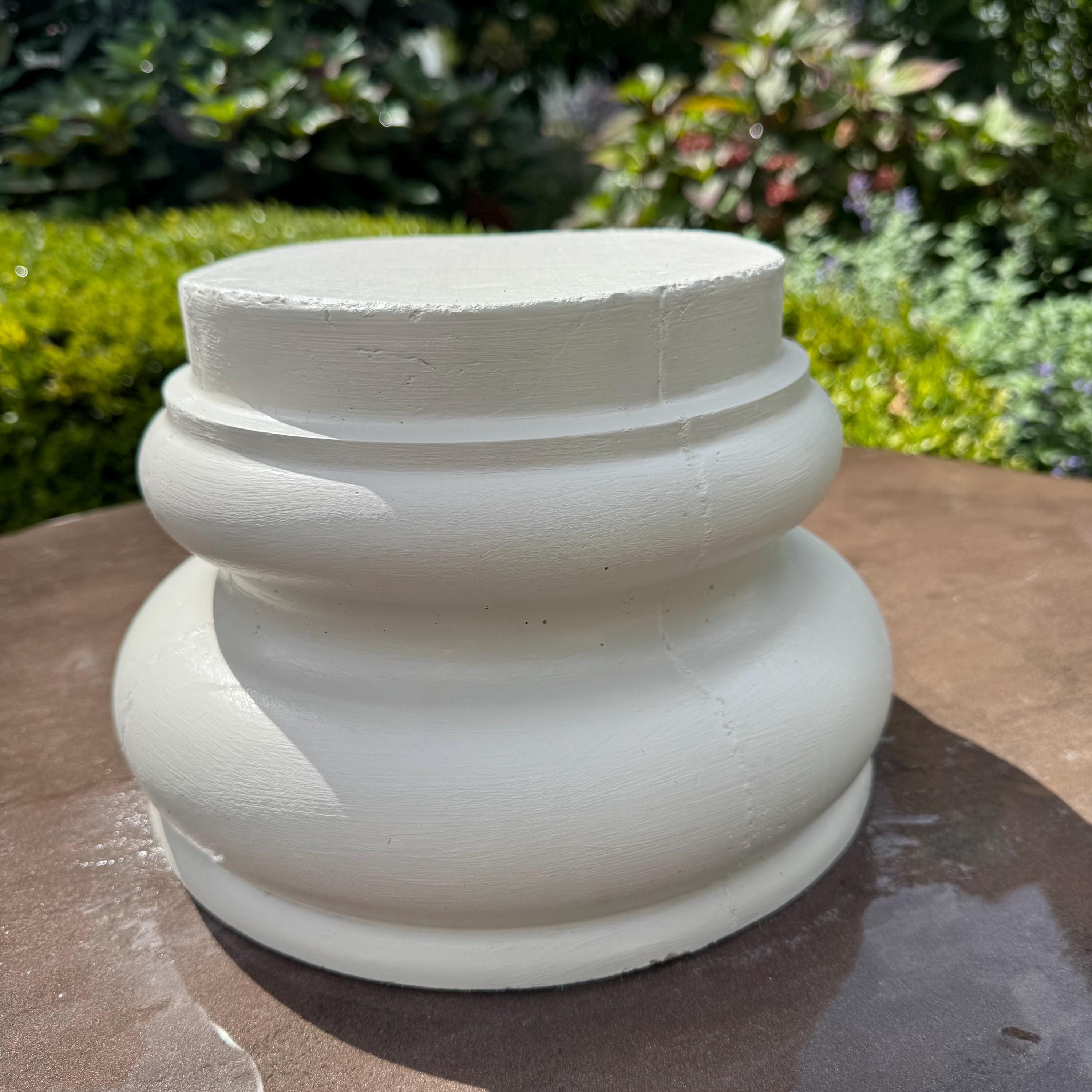 Concrete Pedestal: 10" Outdoor Garden Statue Display Riser, Plant Stand Sundial Base