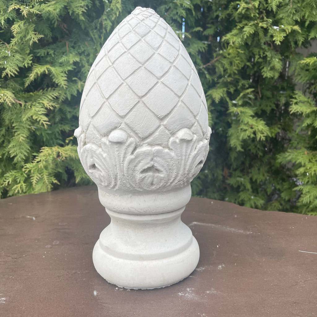 Concrete Artichoke Fountain Top: 13.5" Large Outdoor Garden Statue Cement Finial