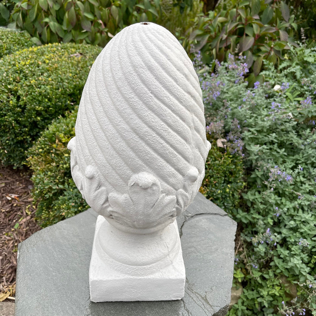Concrete Acorn Water Fountain Topper 19 Inch Outdoor Garden Pond Finial Top Sculpture