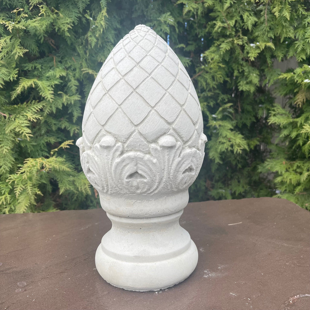 Concrete Artichoke Fountain Top: 13.5" Large Outdoor Garden Statue Cement Finial