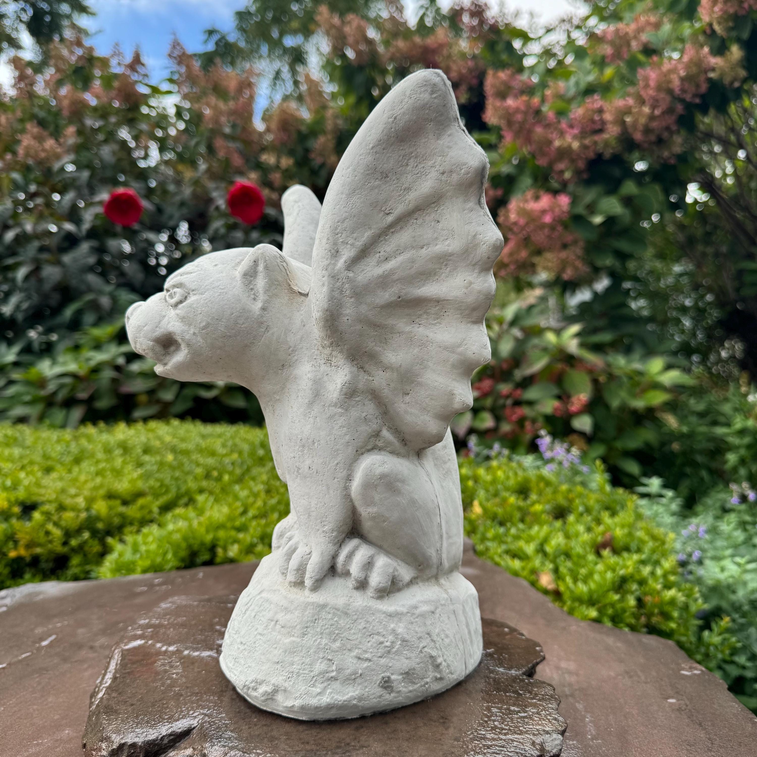 Unique Gothic Gargoyle Garden Statue 13 Inch Stone Look Fantasy Yard Sculpture Outdoor Decor