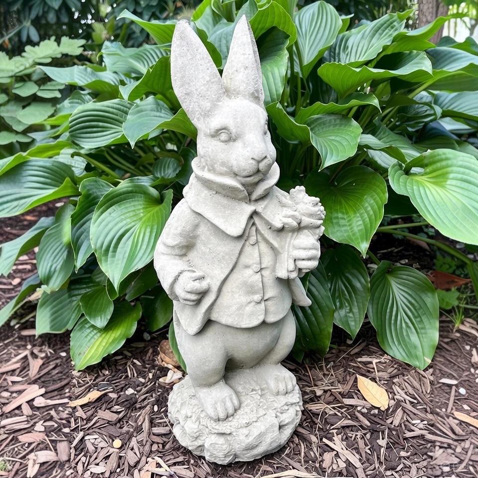 Large Peter Rabbit Statue 17" Beatrix Potter Garden Bunny Sculpture Outdoor Cottagecore Decor
