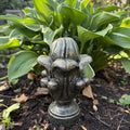 Gold Leaf Concrete Finial – 11 Inch French Garden Sculpture