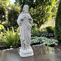 Handmade Concrete Jesus Garden Statue, Large Religious Sculpture (20 Inch)