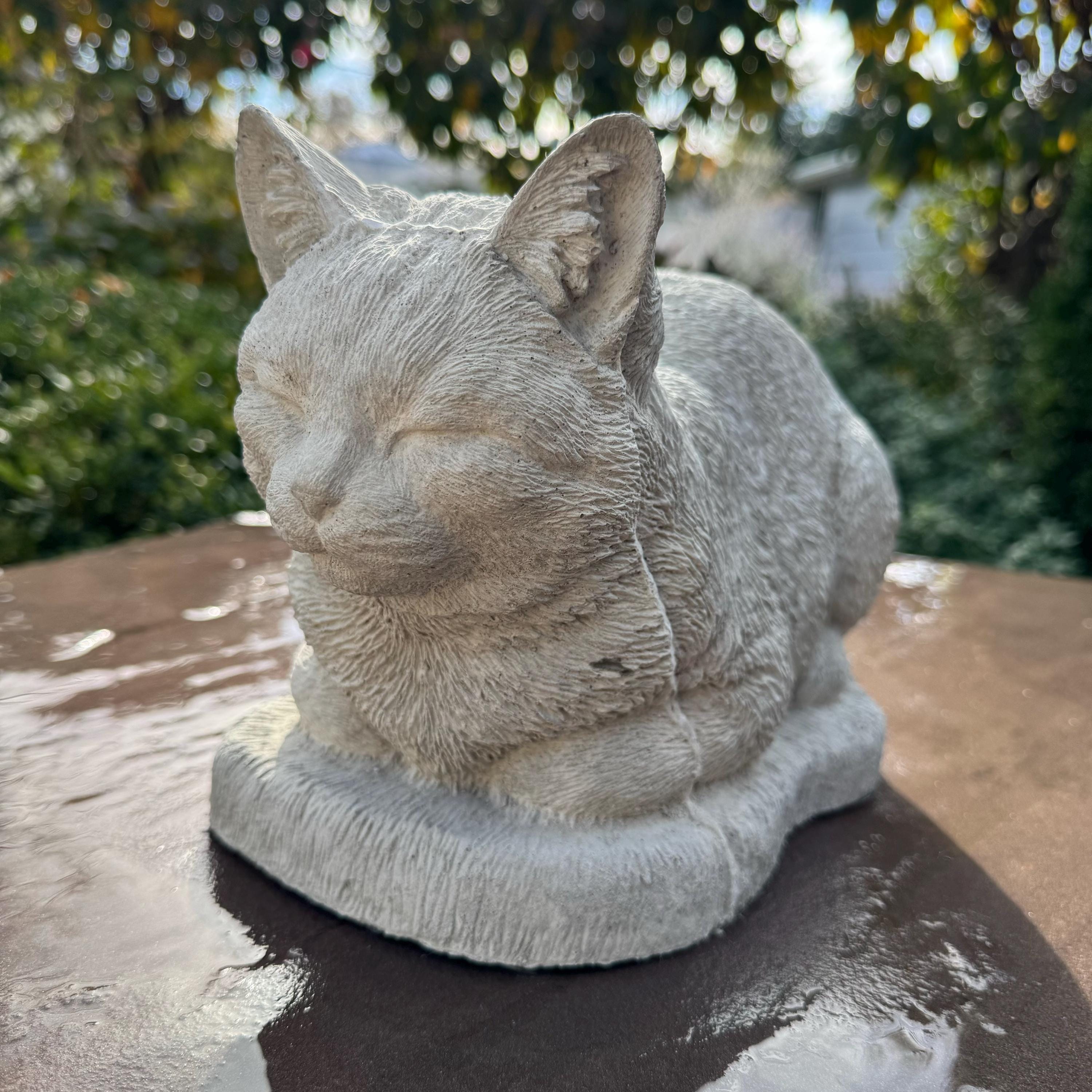 Cement Cat Statues Garden Decorations 14" Concrete Cat Statues For Sale