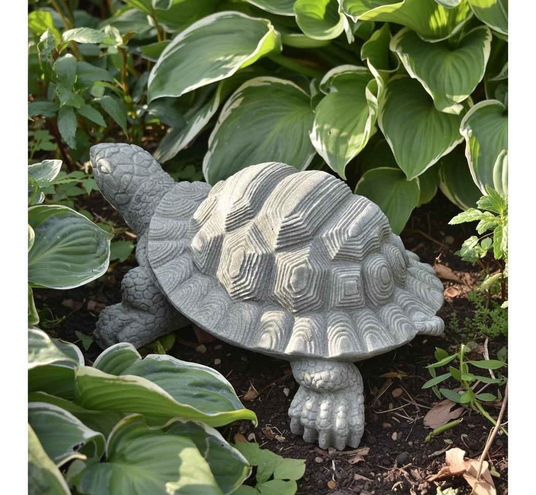 Concrete Turtle Garden Statue 10 Inch Outdoor Yard Art Decor Sculpture Lawn Ornament Gift
