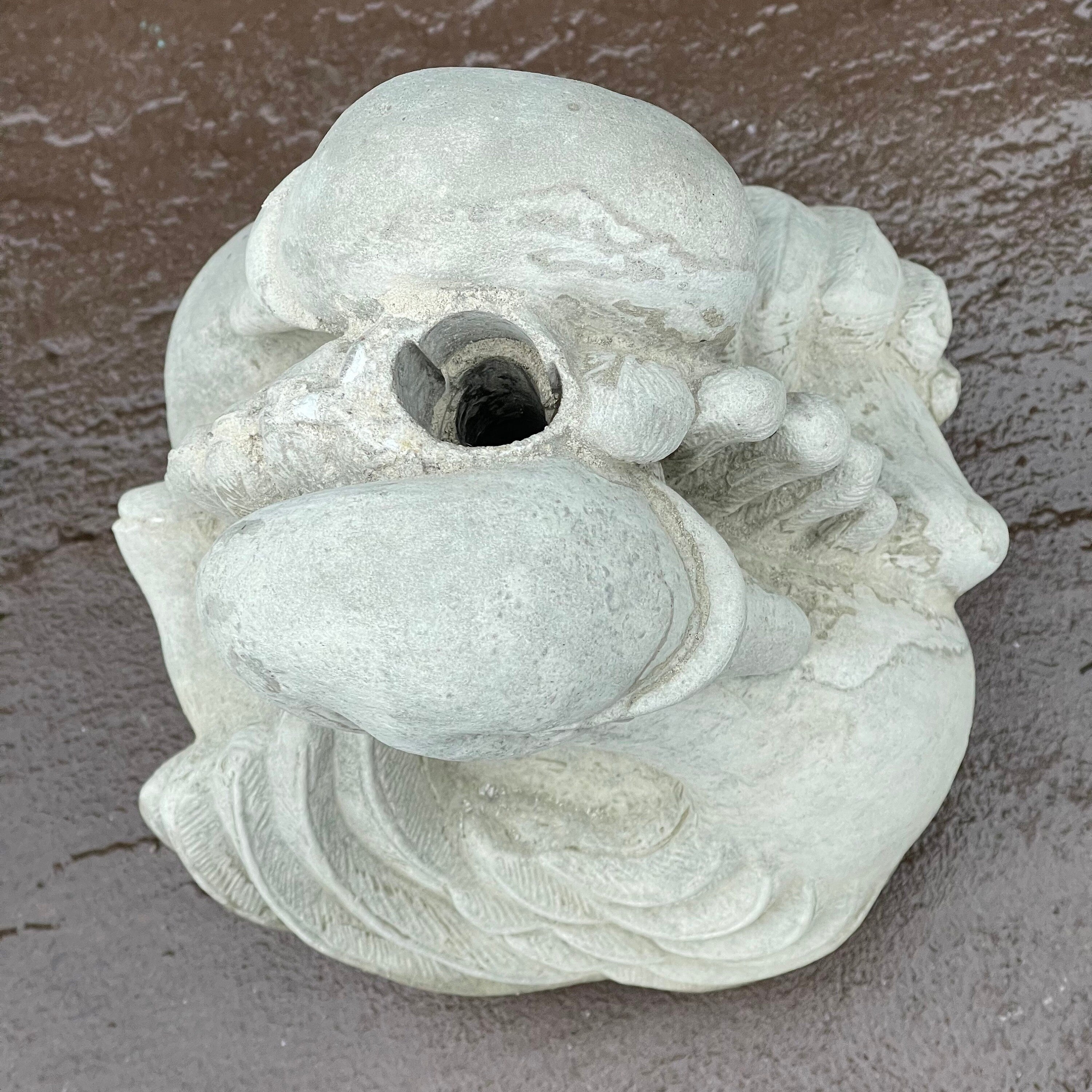 Concrete Fountain Top 10.5" Swan Cement Topper / Replacement Water Feature Part