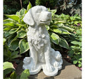 Large Golden Retriever Statue 16" Garden Sculpture Concrete Dog Memorial Yard Decor