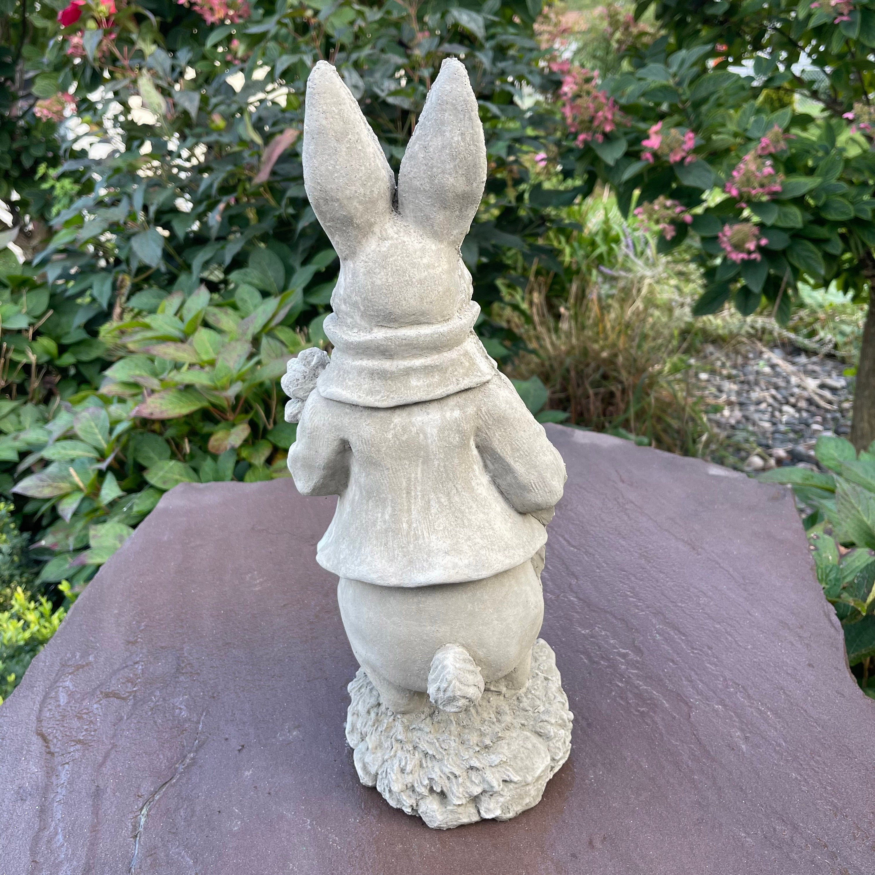 Large Peter Rabbit Statue 17" Beatrix Potter Garden Bunny Sculpture Outdoor Cottagecore Decor