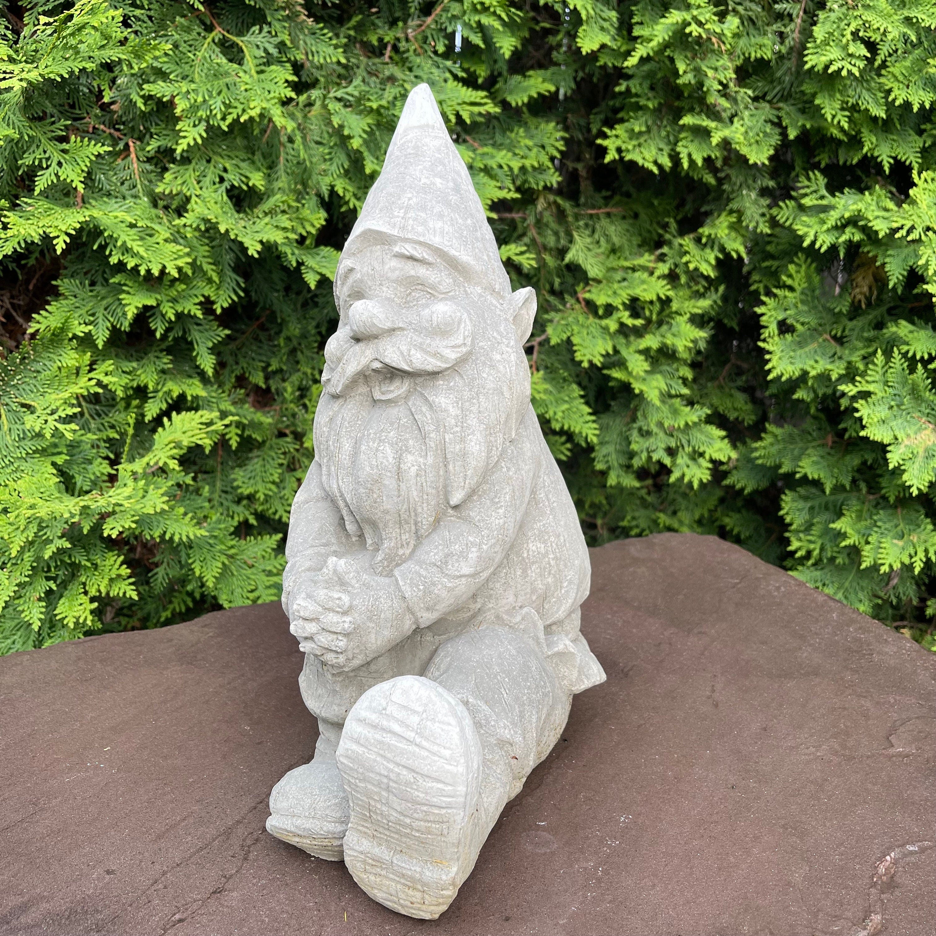 Concrete Gnomes For Sale 14.5" Garden Gnome Cement