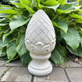 Concrete Garden Finial Statue 13.5" Durable Outdoor Lawn Sculpture Decor Accent Gift