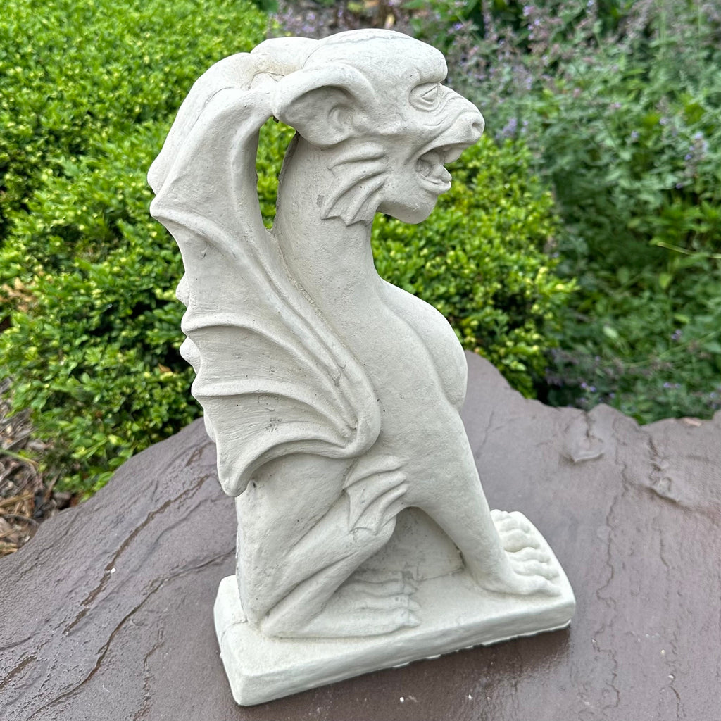 Large Concrete Gargoyle Statue 18" Griffin Gothic Garden Decor Yard Art Sculpture Ornament