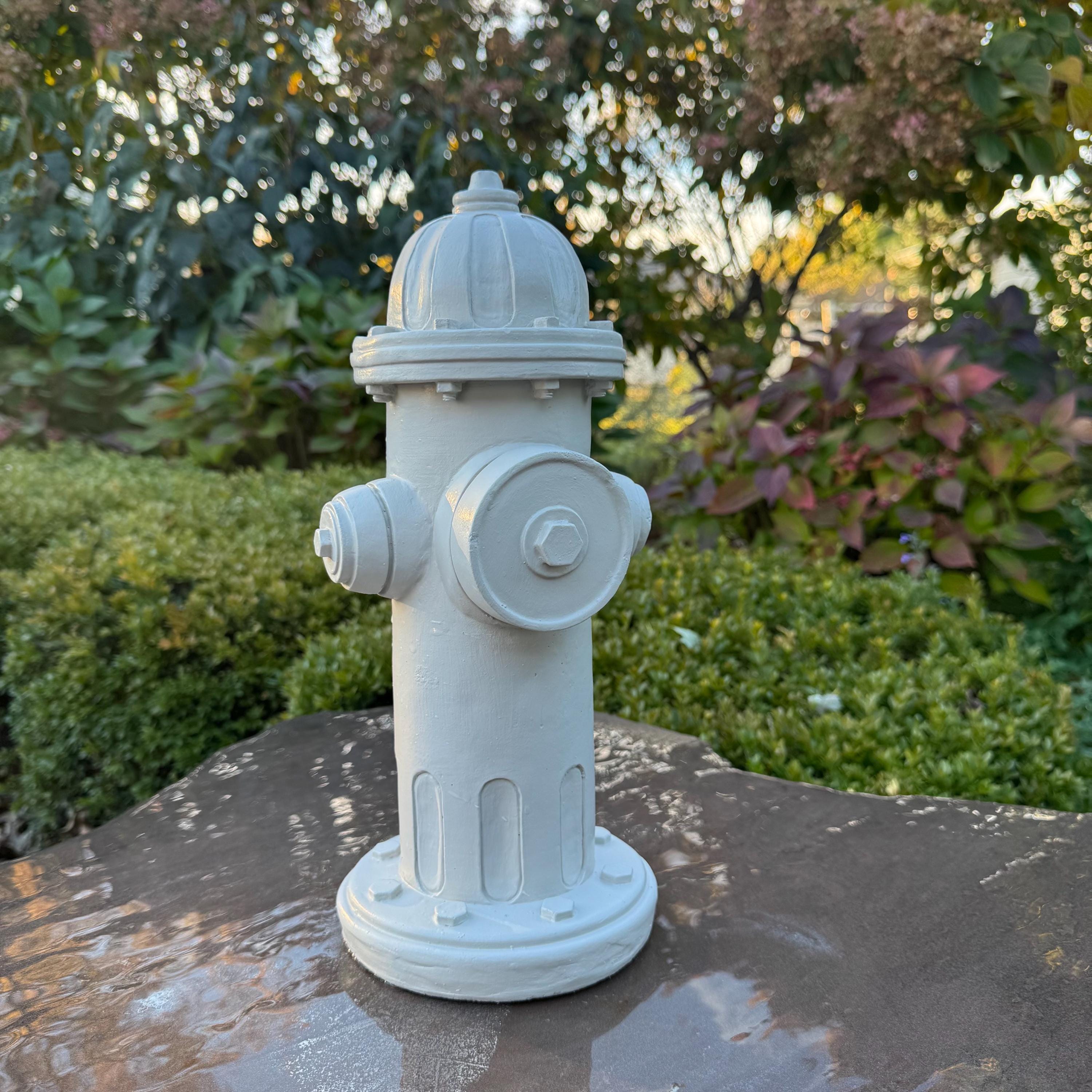 14 Inch Painted Concrete Fire Hydrant Dog Gift Pet Accessory Garden Yard Decor Lawn Ornament Sculpture