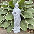 Sacred Heart Jesus Statue - 12 Inch Concrete Religious Garden Decor