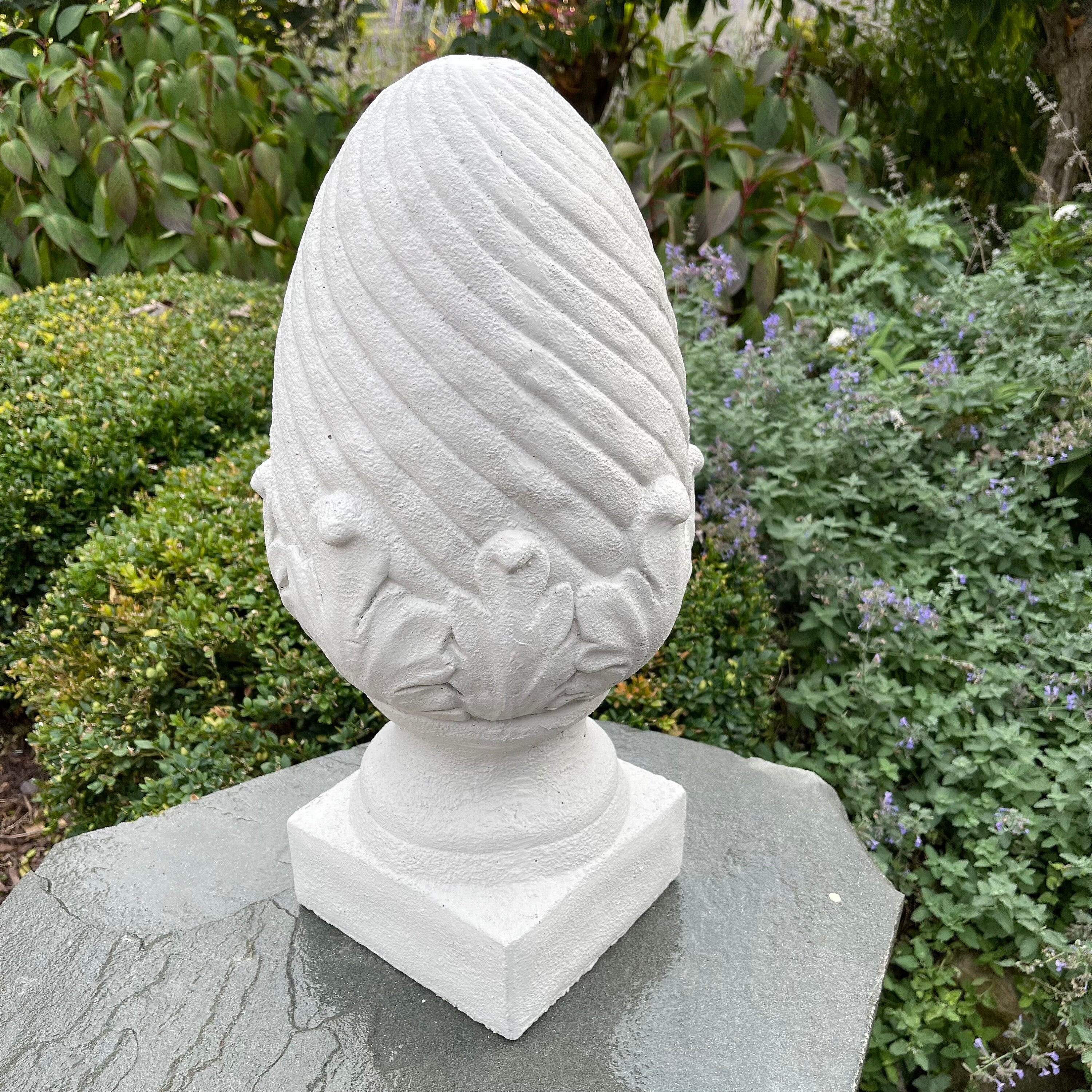 Concrete Acorn Water Fountain Topper 19 Inch Outdoor Garden Pond Finial Top Sculpture