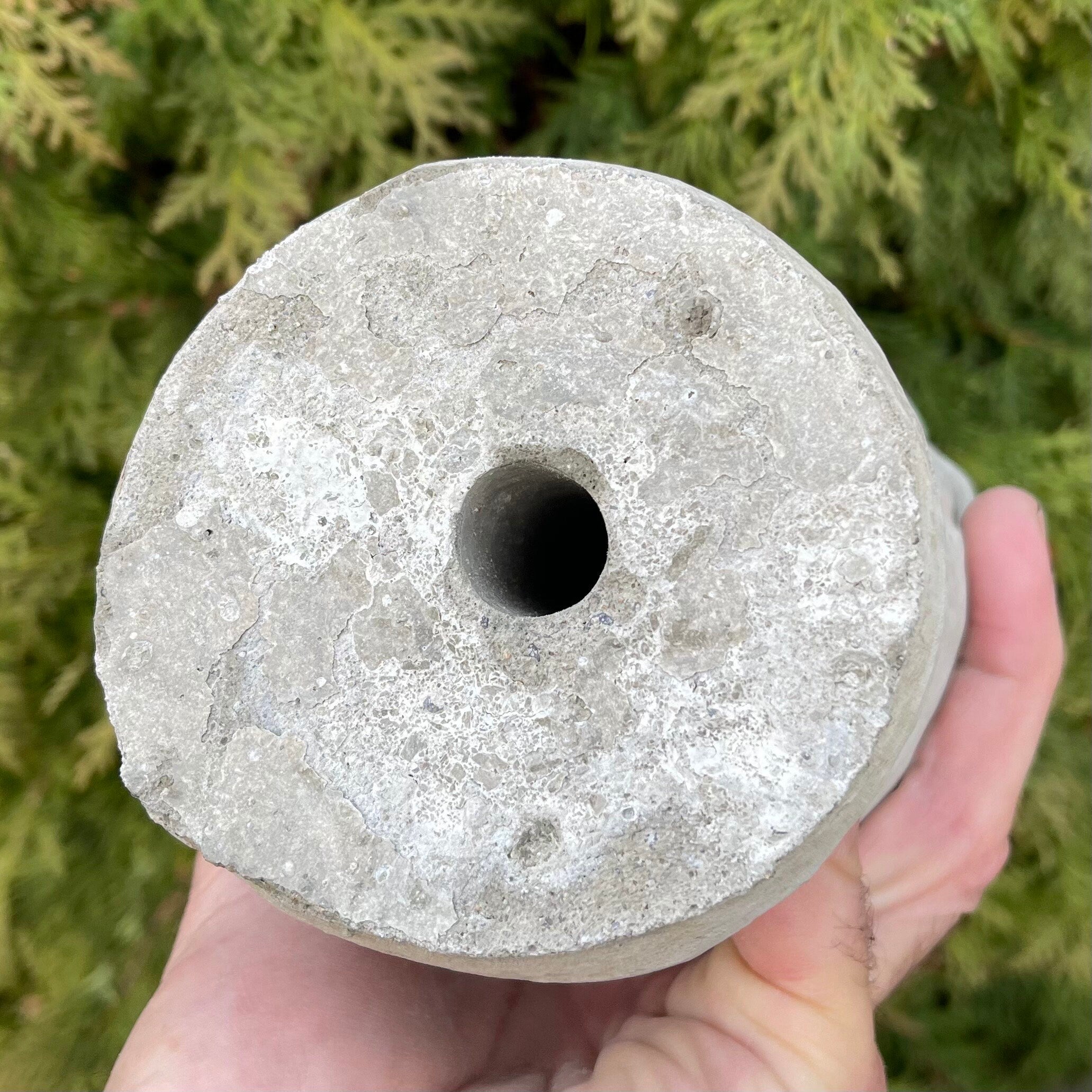 Concrete Tulip Fountain Top 8" Outdoor Garden Water Feature Spitter Replacement Pond Cement Topper Scupper