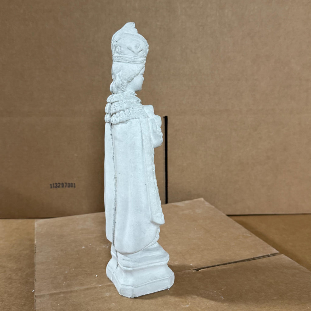 12 Inch Infant of Prague Statue - Outdoor Concrete Jesus Garden Catholic Religious Shrine Gift