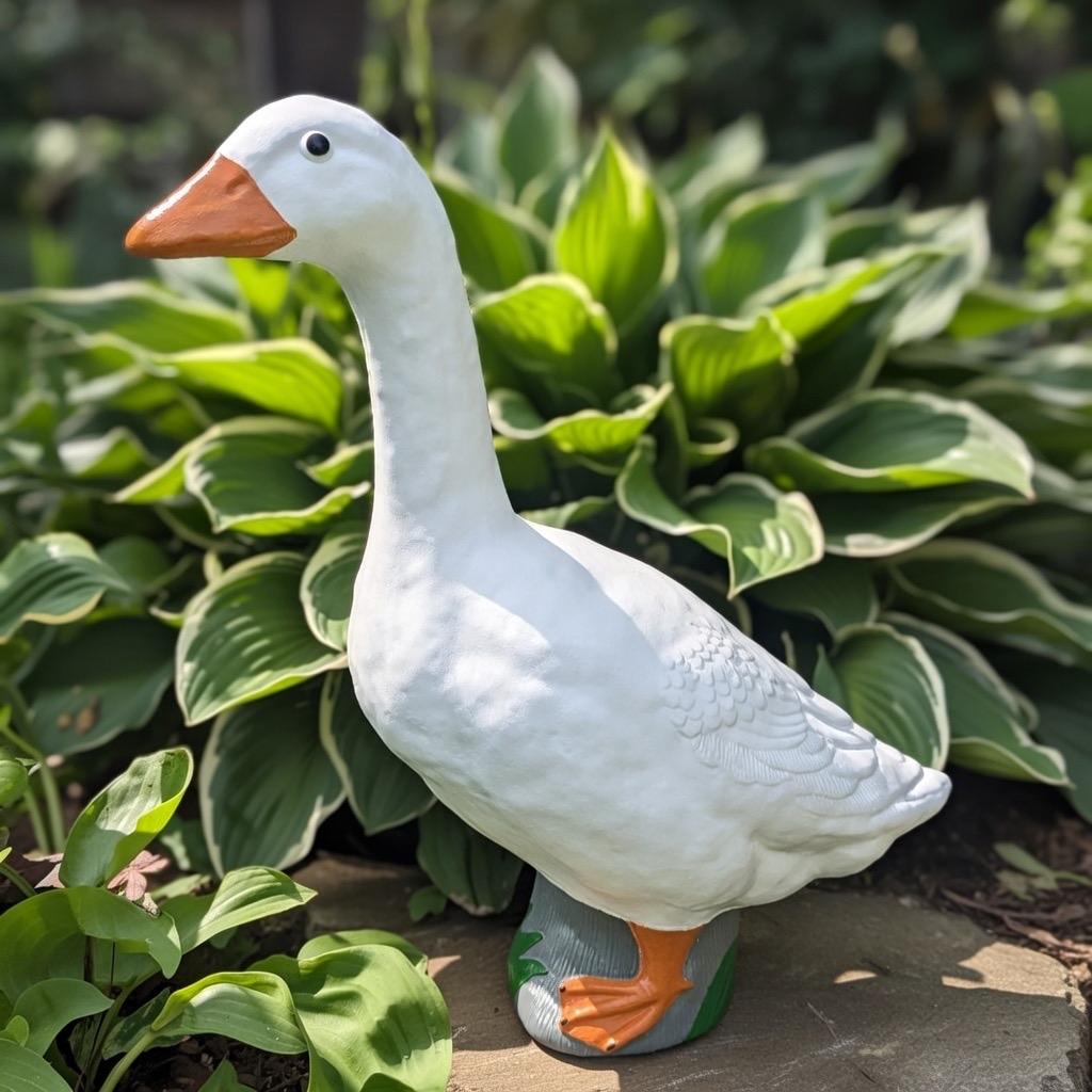 Concrete Lawn Goose Statue 23" Cement Goose For Sale