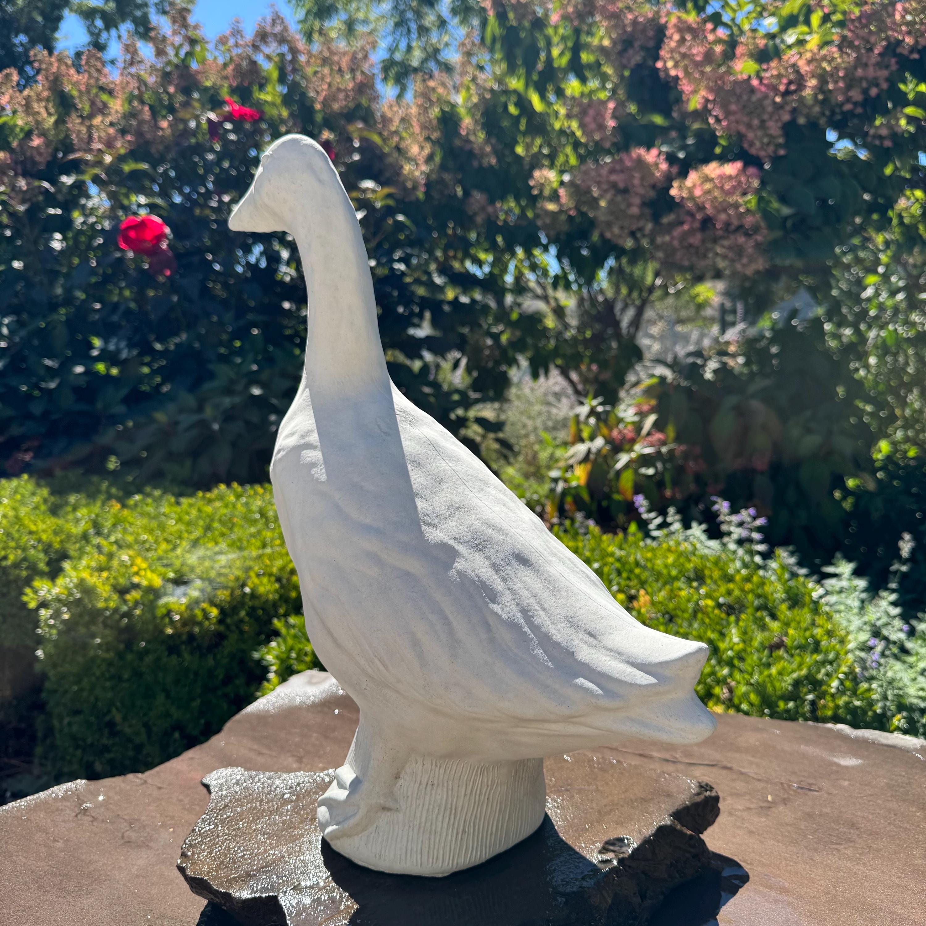 Cement Yard Goose Statuary 17.5" Concrete Goose Statue Near me