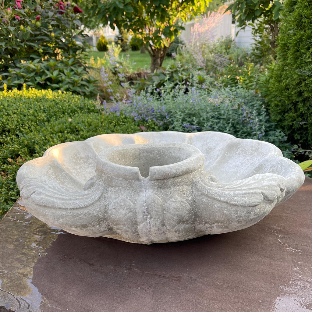 Concrete Fountain Bowl Replacement 23" Large Cement Bowl Fountain Basin