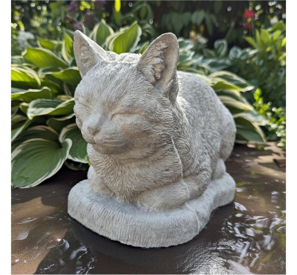 Cement Cat Statues Garden Decorations 14" Concrete Cat Statues For Sale