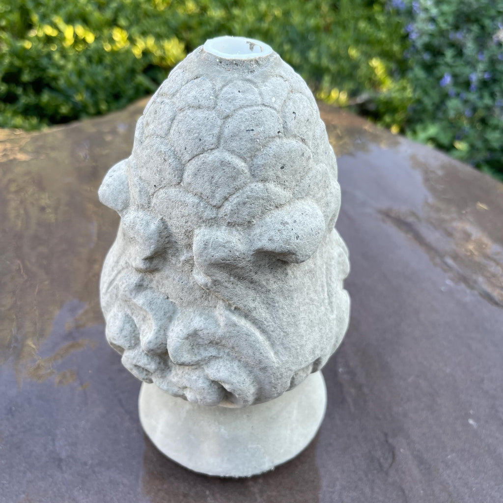 Replacement Fountain Topper 7.5" Cement Water Fountain Top / Concrete Pond Spitter Finial Statue