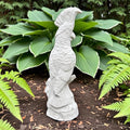 Cockatoo Bird Statue: 13 Inch Concrete Garden Sculpture Outdoor Parrot Decor