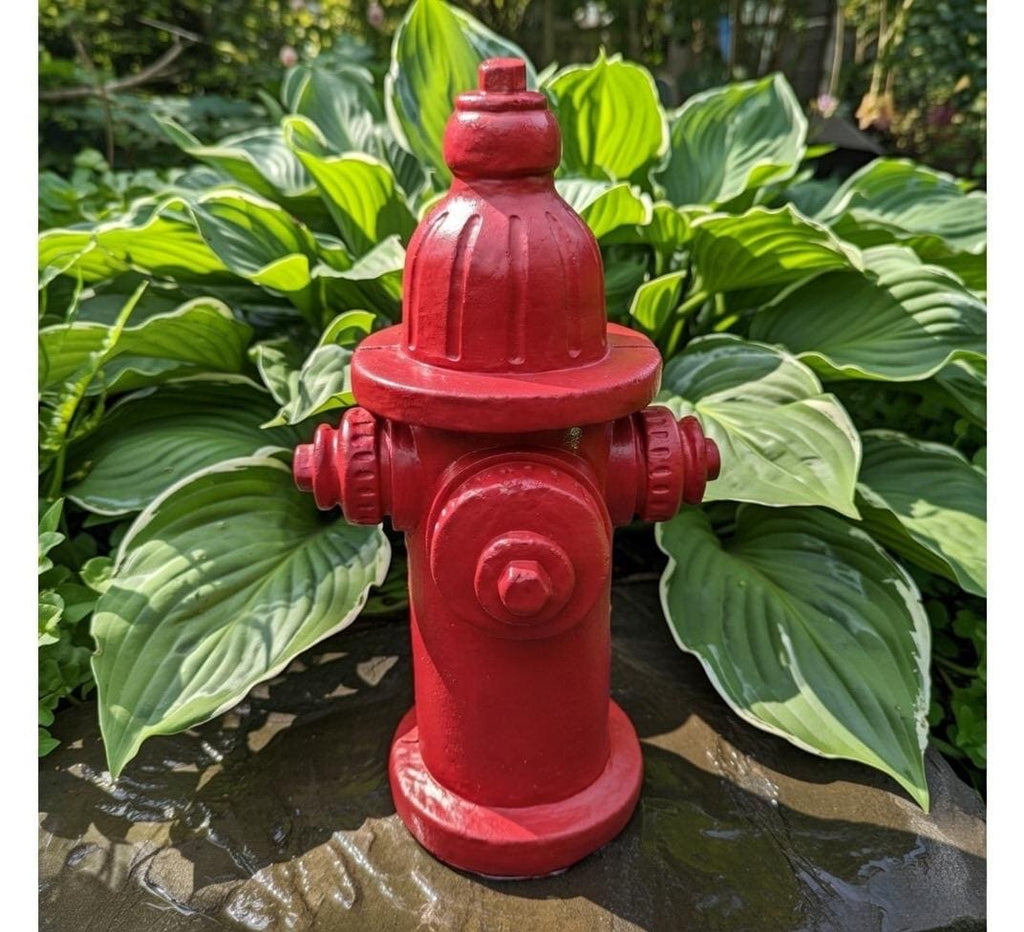 18 Inch Painted Fire Hydrant Garden Statue - Large Dog Lover Lawn Decor Sculpture