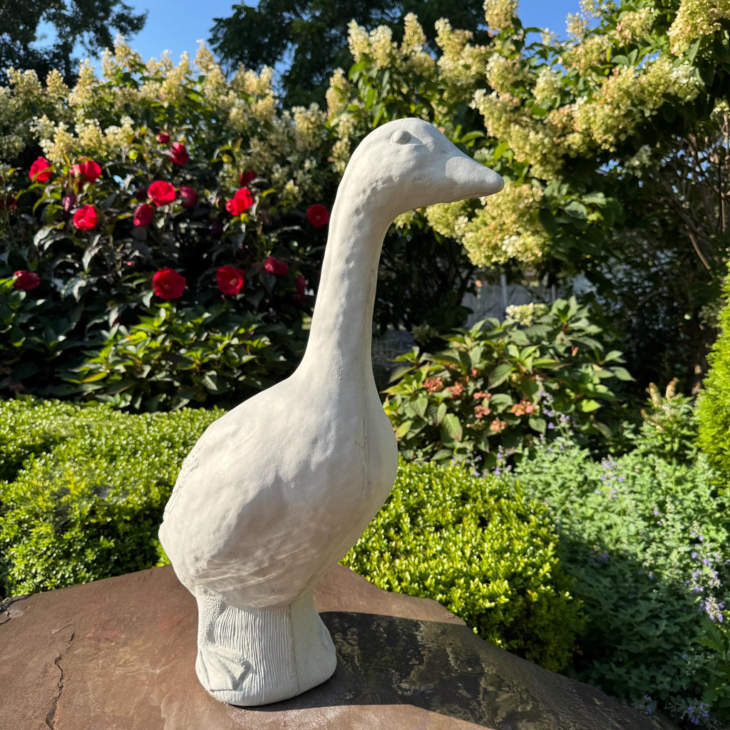 Concrete Yard Goose Statue - 23" Cement Lawn Goose For Garden