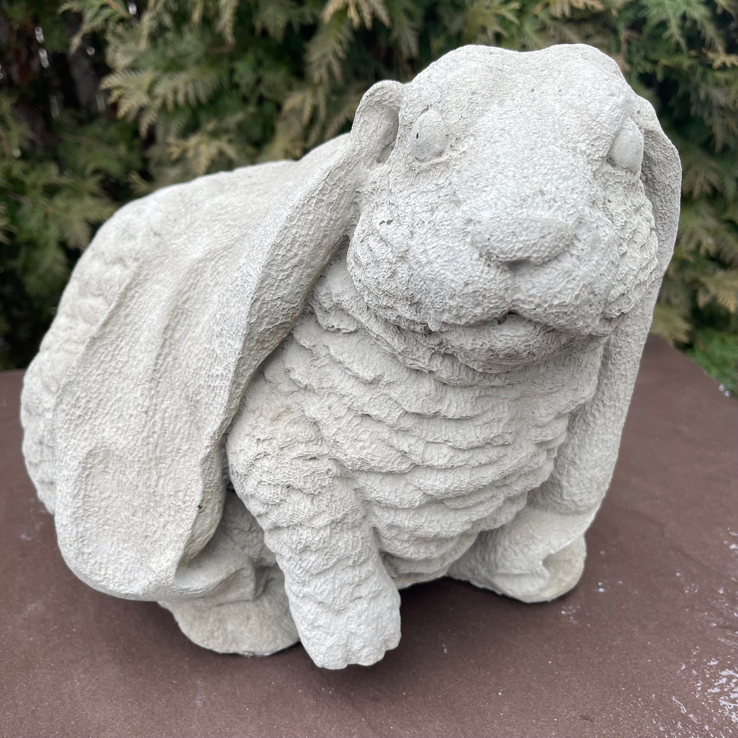Large Concrete Bunny Rabbit Garden Sculpture 13"
