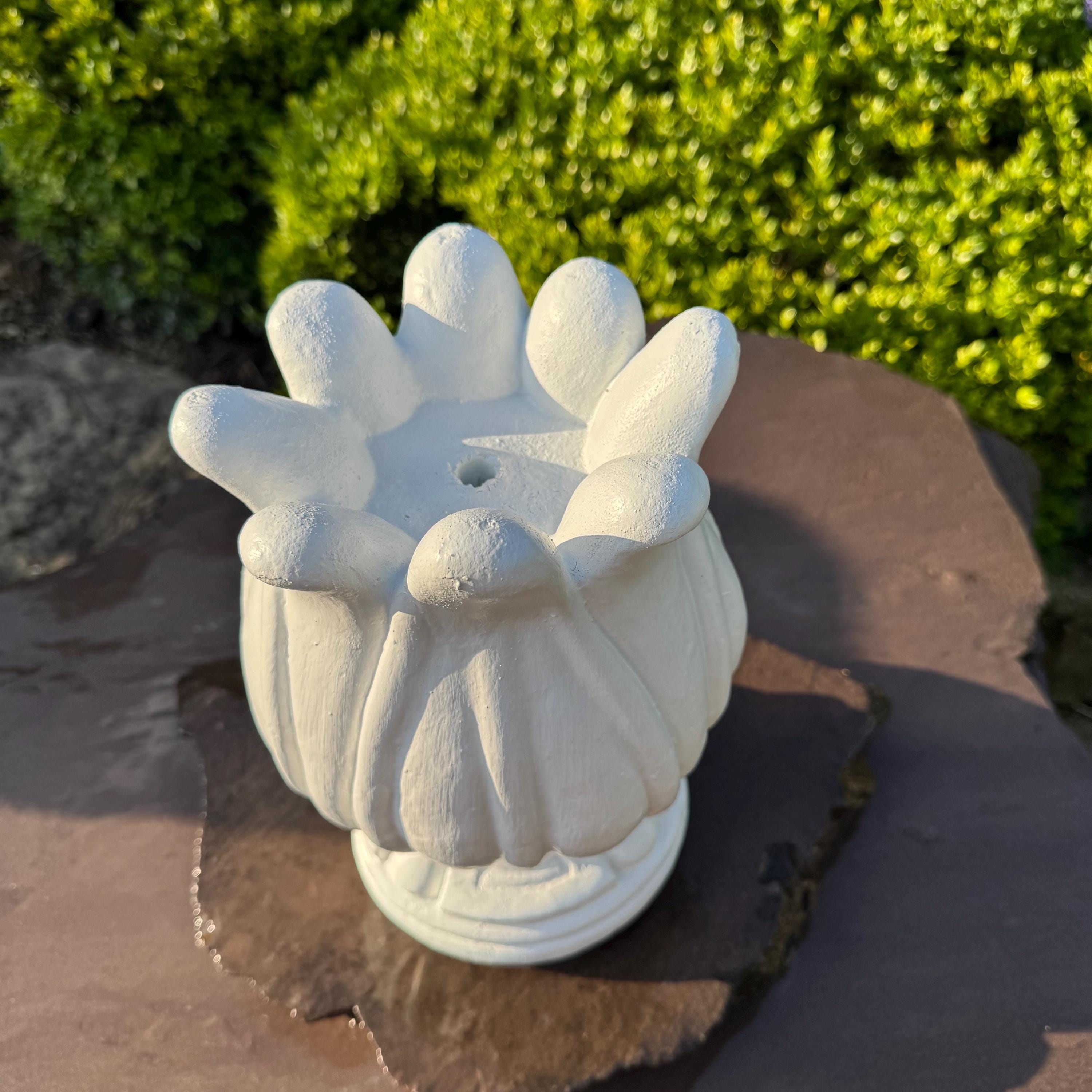 Concrete Tulip Fountain Spout 10.5" Outdoor Garden Pond Water Feature Topper Decor