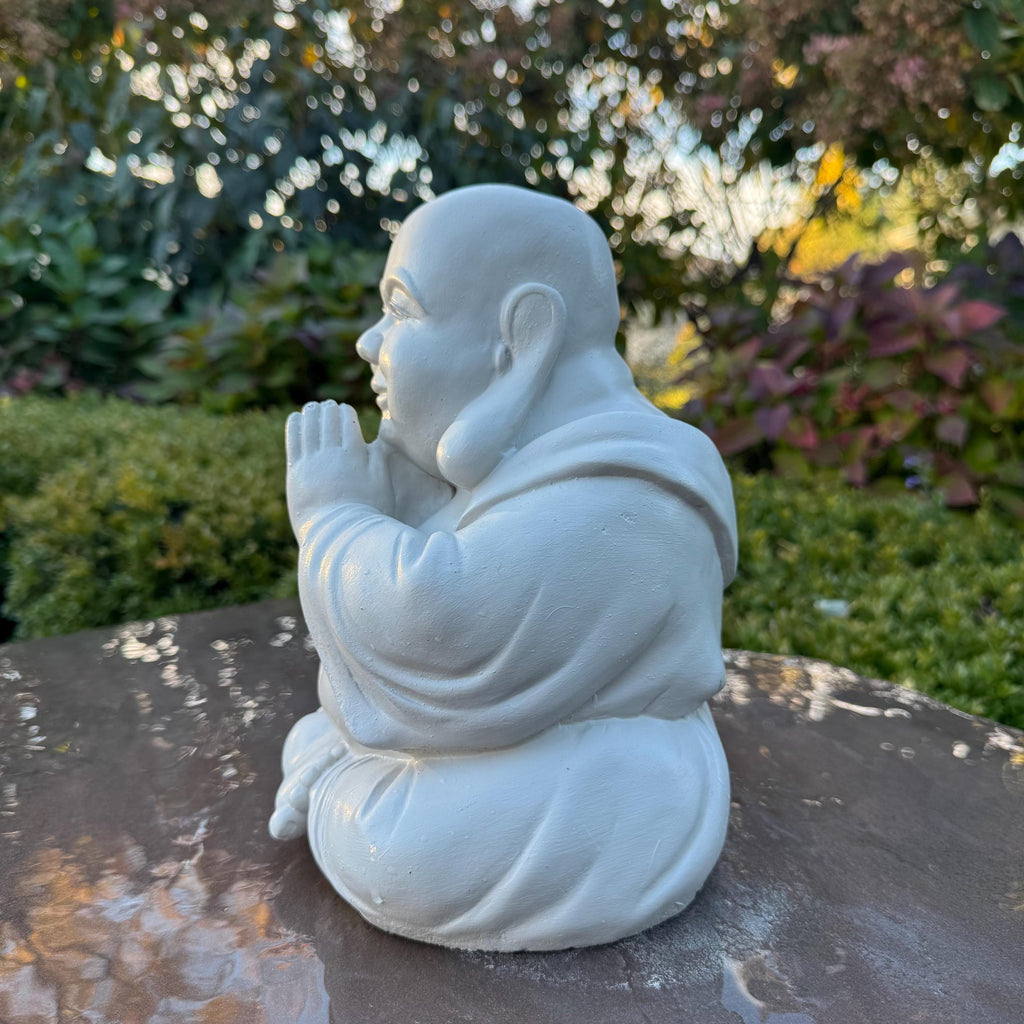 Concrete Sitting Buddha Statue 10" Zen Garden Statue Outdoor Cement