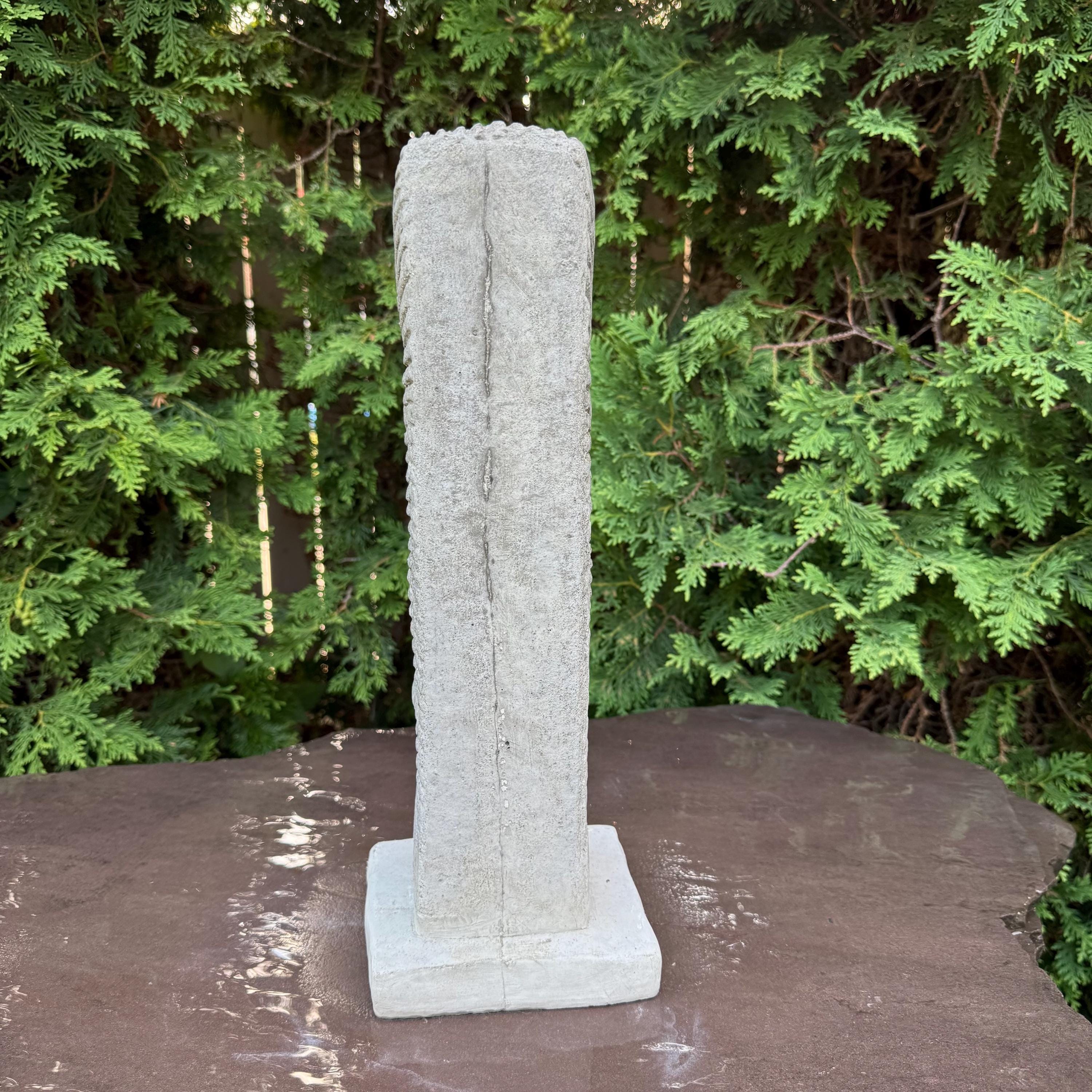 Concrete Tiki Totem 16.5" Polynesian Garden Sculpture Statue Yard Art Outdoor Decor