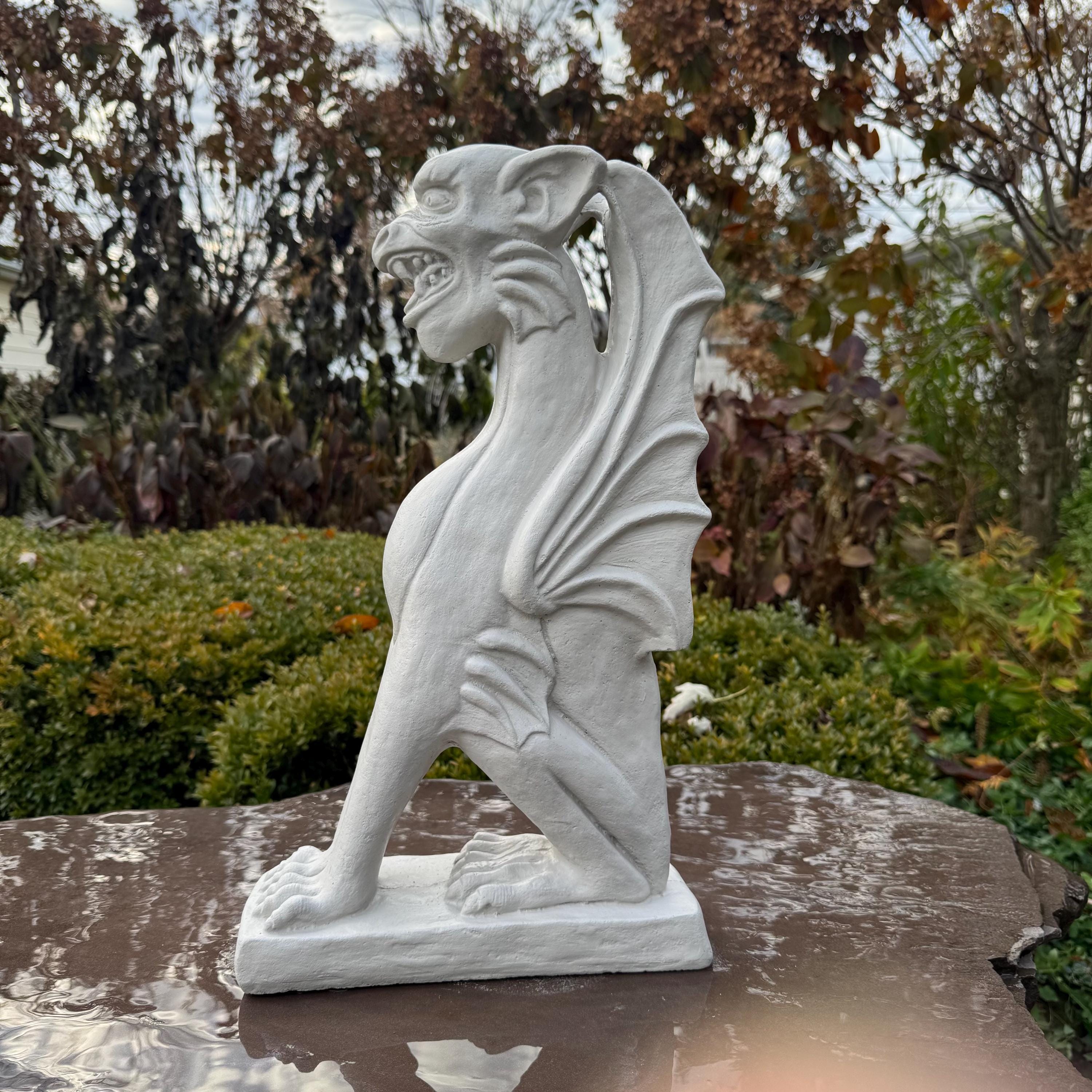 Gargoyle Statue - Concrete Garden Decor - Gothic Home and Patio Decoration