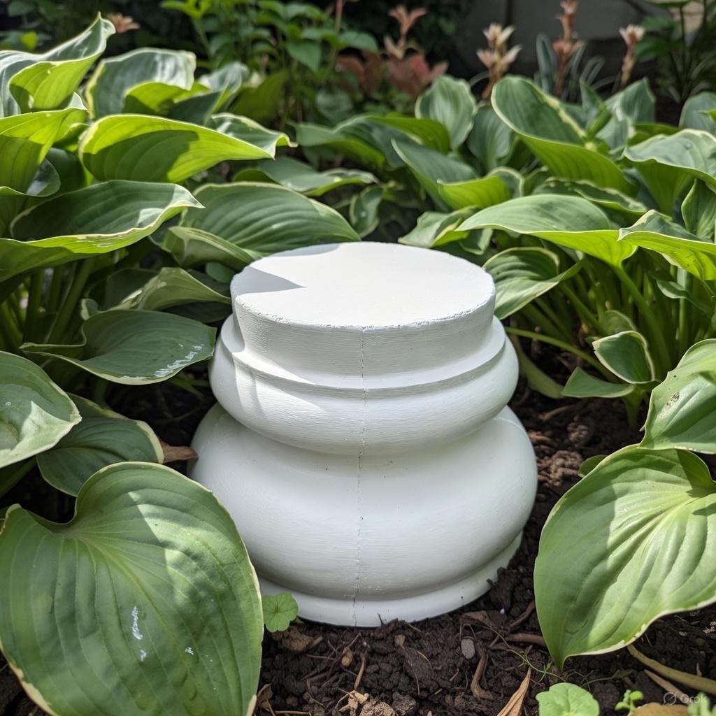 Concrete Pedestal: 10" Outdoor Garden Statue Display Riser, Plant Stand Sundial Base