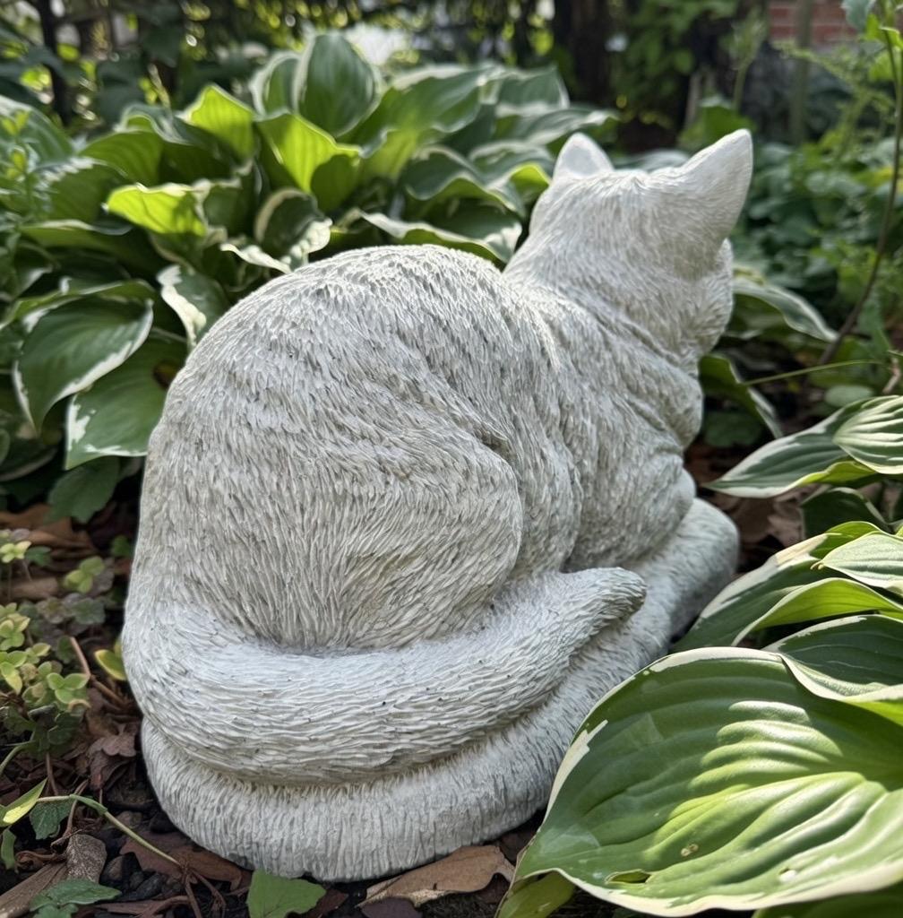 Cement Cat Statues Garden Decorations 14" Concrete Cat Statues For Sale