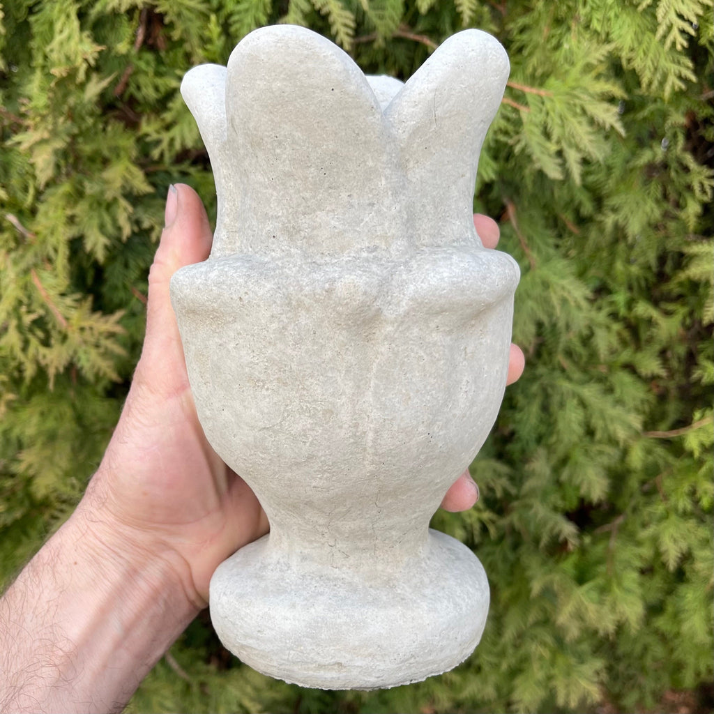 Concrete Fountain Top 8" Small Replacement Tulip Style Cement Fountain Topper
