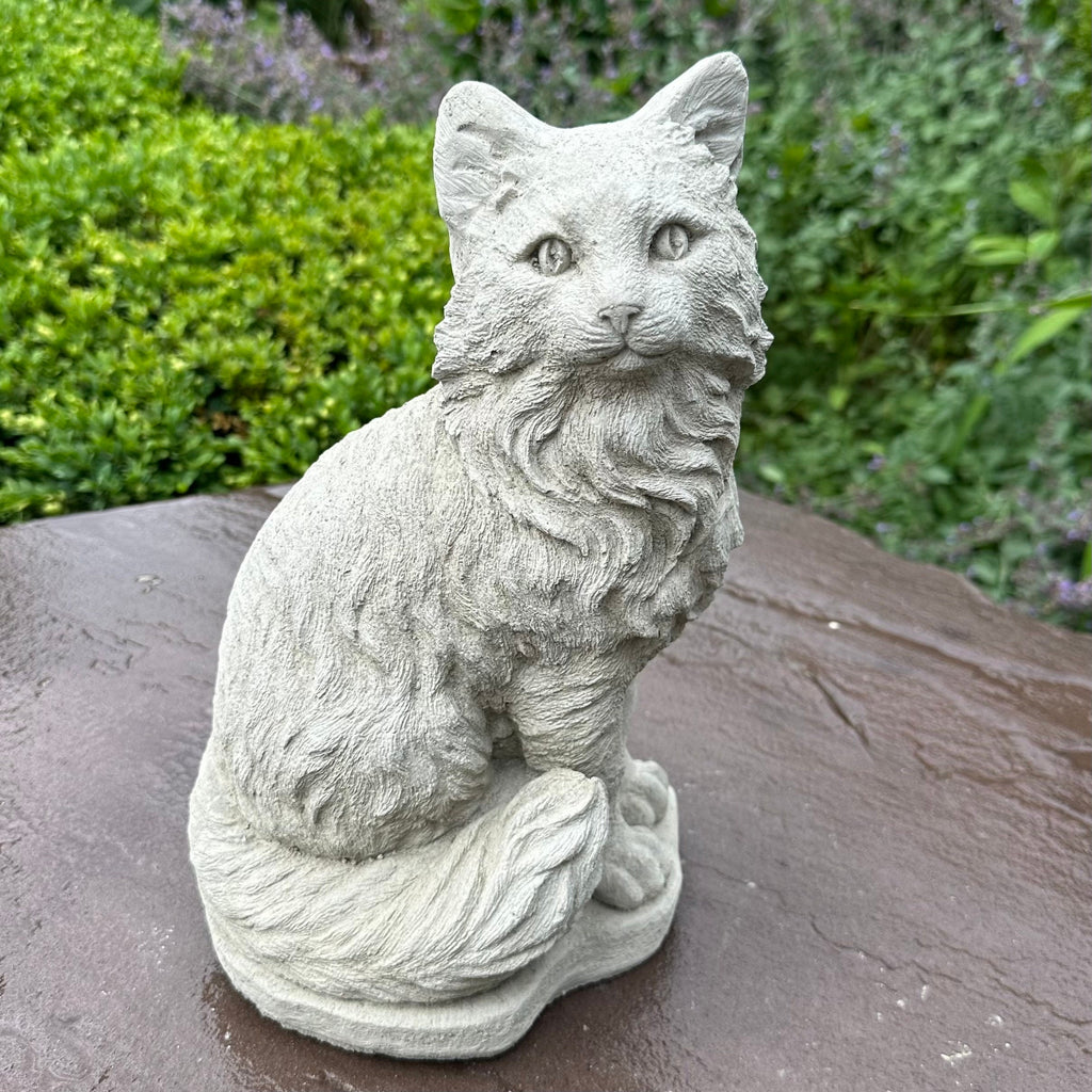 Cement Cat Statue 11" Concrete Cat Statue Near Me