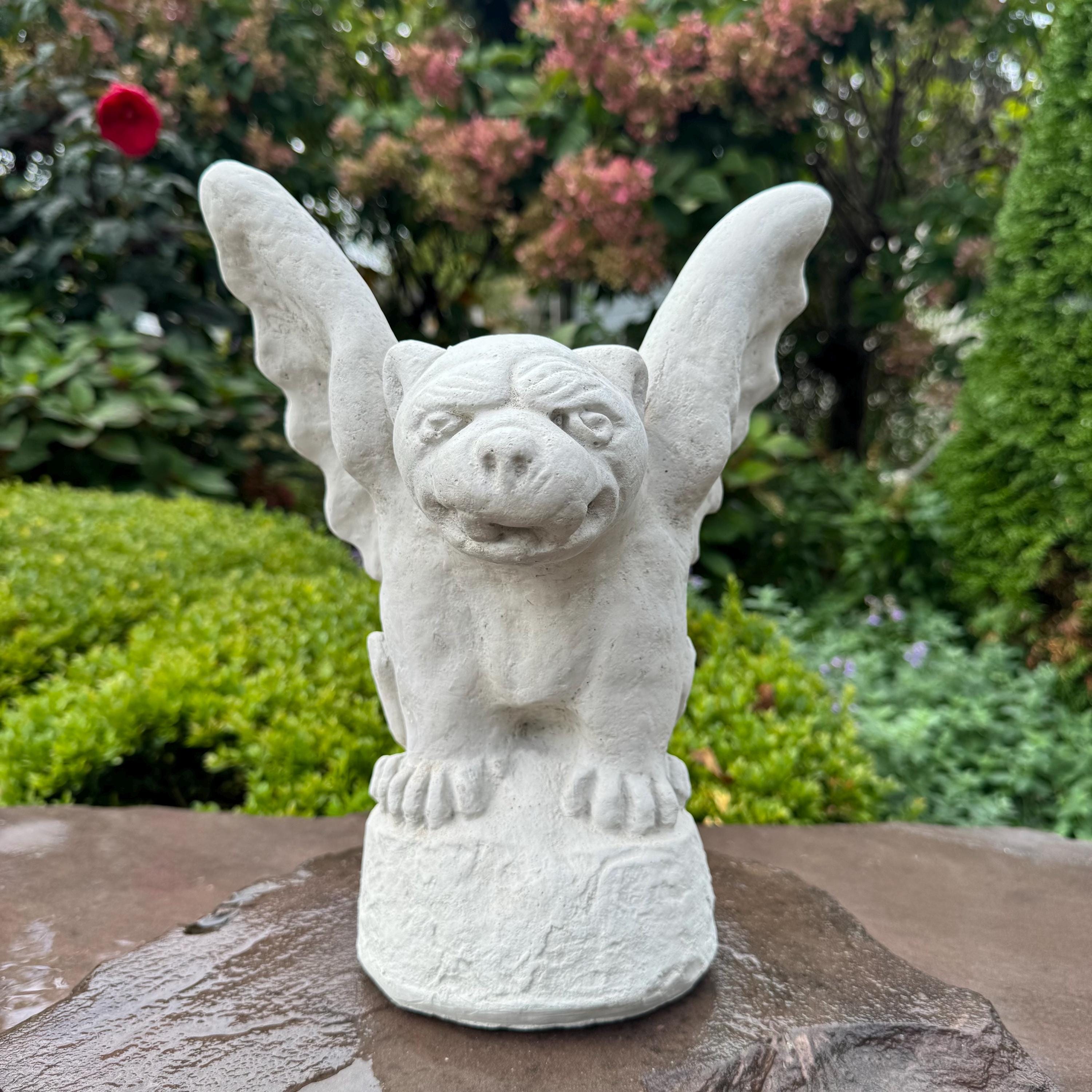 Unique Gothic Gargoyle Garden Statue 13 Inch Stone Look Fantasy Yard Sculpture Outdoor Decor