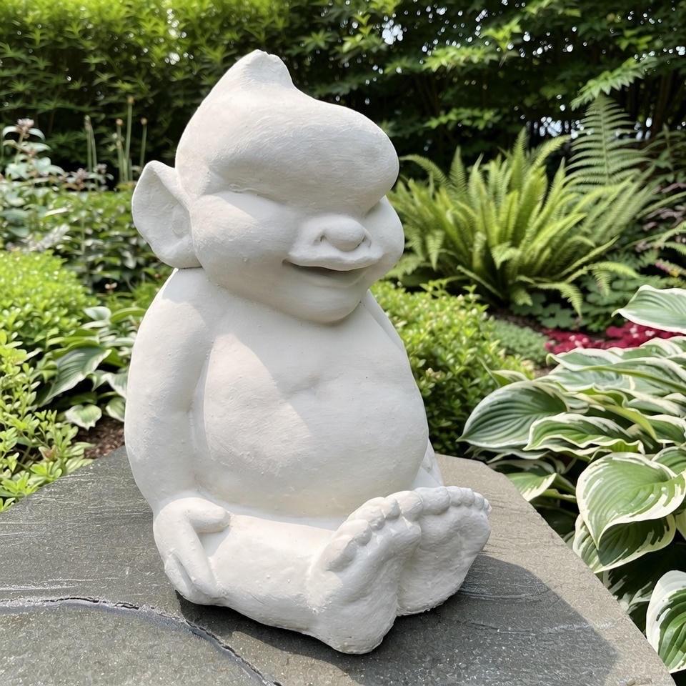 Billiken Mascot Garden Statue: 14" Concrete SLU Good Luck Charm Alumni Yard Art Decor Gift