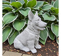 Concrete Corgi Garden Statue 11.5" Hand-Poured Dog Sculpture Pet Memorial Gift Yard Art Decor