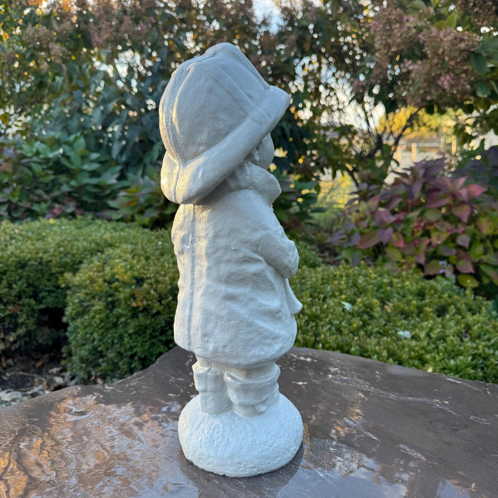 Firefighter Gift: 18" Outdoor Concrete First Responder Fireman Boy Garden Statue Yard Art Sculpture