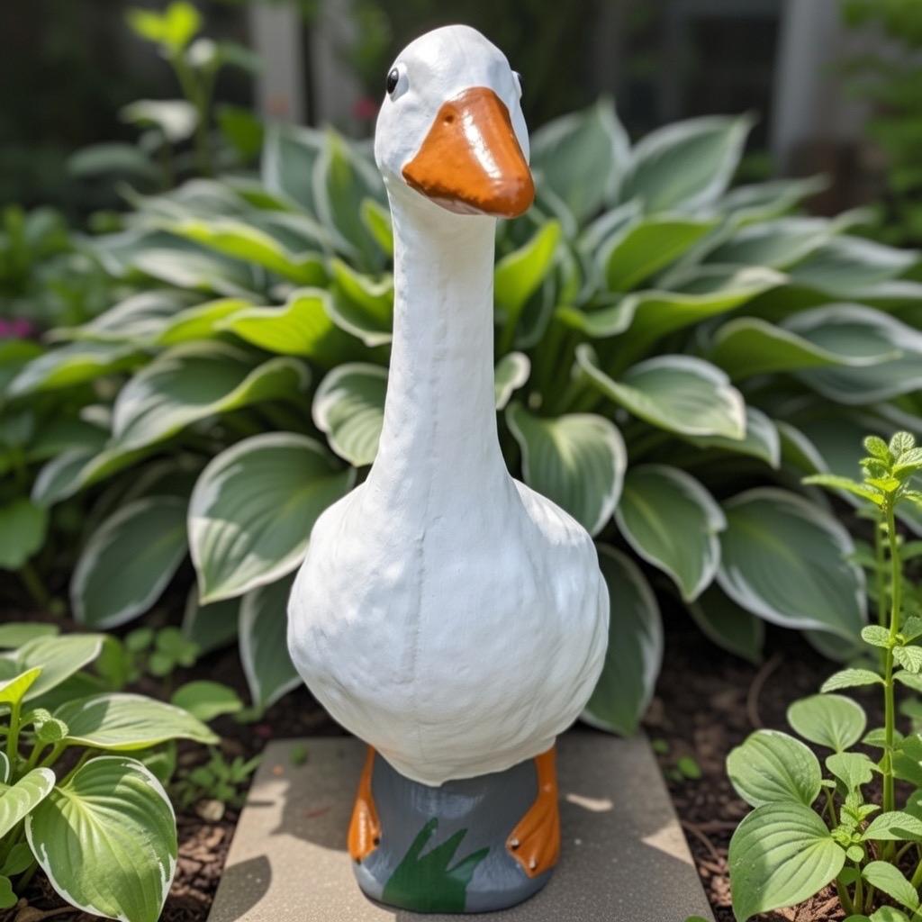 Concrete Lawn Goose Statue 23" Cement Goose For Sale